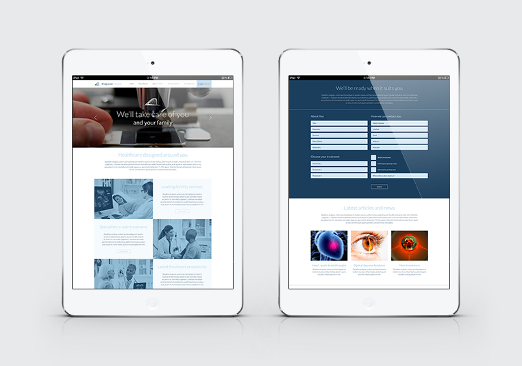 iPad Website Mock Up